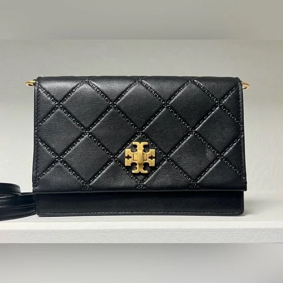 NWOT Tory Burch Black Quilted Crossbody Bag
